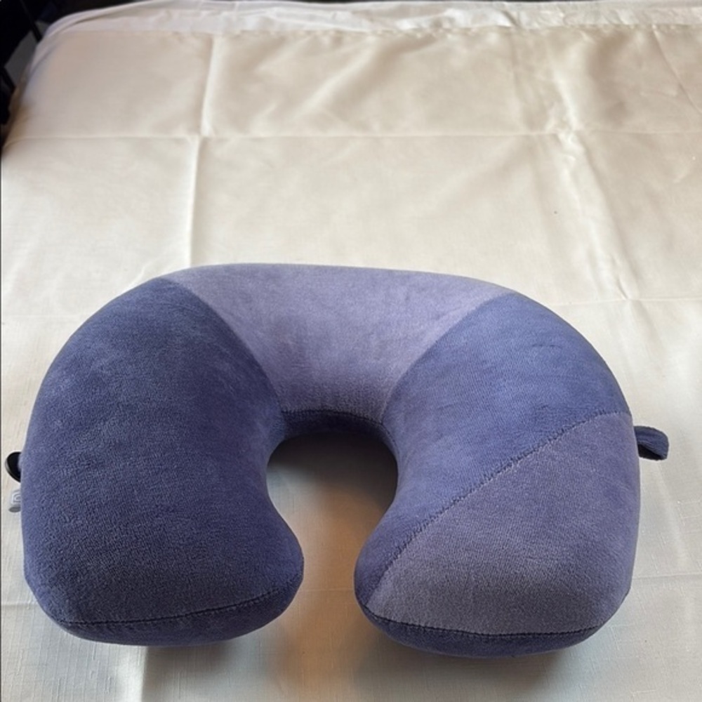 Travel Neck Pillow - Blue Memory Foam U-Shape Support